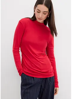 Geribd shirt met plooitjes, bonprix