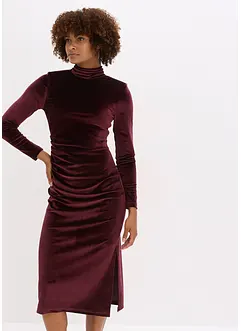 Midi jurk van zacht fluweel, bonprix