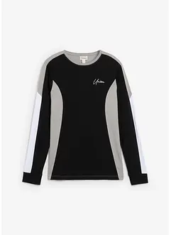 Longsleeve van elastische katoenmix, slim fit, bonprix