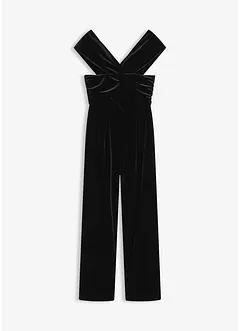 Jersey jumpsuit van soepelvallend fluweel, bonprix