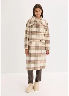 Lange oversized jas in een zachte wolmix, bonprix