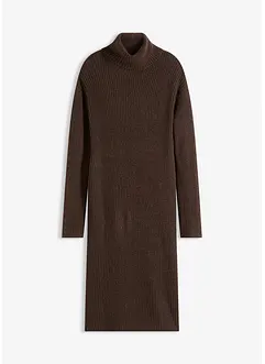Gebreide jurk met een col, bonprix
