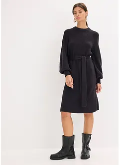 Gebreide jurk met ballonmouwen, bonprix