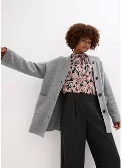 Korte gebreide jas met een ceintuur, bonprix