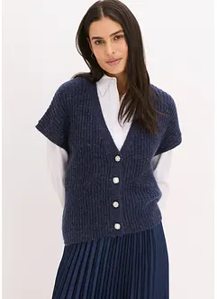 Mouwloos vest met decoratieve knopen, bonprix