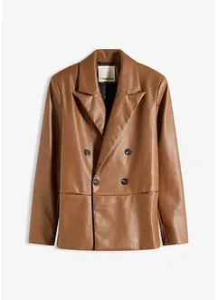 Oversized blazer van imitatieleer, bonprix