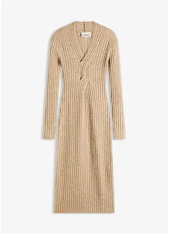 Gebreide jurk met wol, bonprix