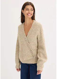 Gebreide vest met decoratieve knopen, bonprix