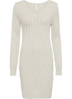 Gebreide jurk met kabelpatroon, bonprix