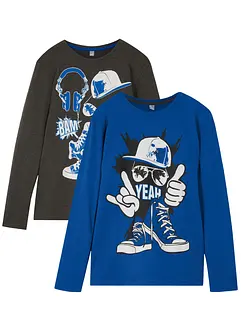 Jongens longsleeve met biologisch katoen (set van 2), bonprix
