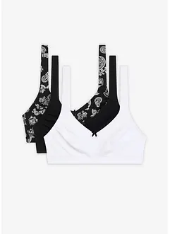 Bh zonder beugels met biologisch katoen (set van 3), bonprix