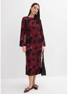 Midi jurk van satijn, bonprix