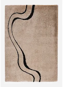 Hoogpolig vloerkleed met een modern patroon, bonprix