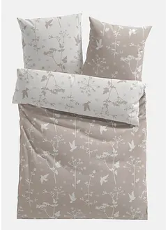 Dubbelzijdig dekbedovertrek met fijne bloemen en blaadjes, bonprix