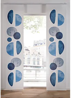 Transparant paneelgordijn met grafische print (1 stuk), bonprix