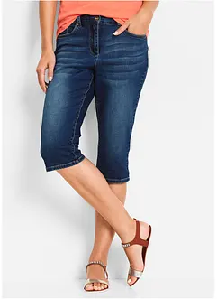 Jeans bermuda mid waist, comfortabele tailleband, bonprix