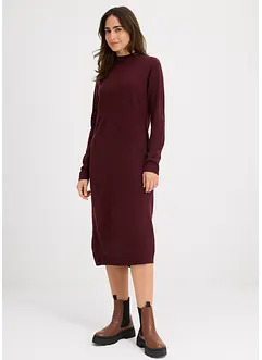 Fijn gebreide jurk met opstaande kraag, bonprix