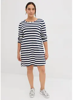 High-low jurk van zwaar katoen, bonprix