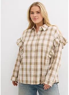 Overhemdblouse met volants, bonprix
