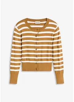 Fijngebreid vest met strepen, bonprix