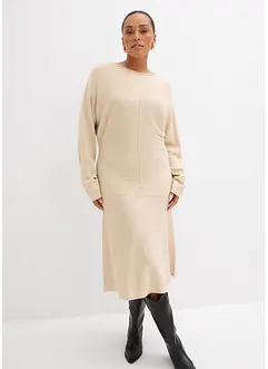 Gebreide midi jurk van viscosemix, bonprix