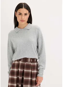 Fijn gebreide trui met viscose, bonprix