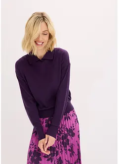 Fijn gebreide trui met viscose, bonprix