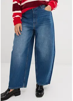 Barrel jeans high waist, cropped, bonprix