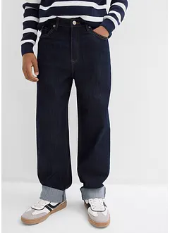 Loose fit stretch jeans met verstelbare band, straight, bonprix
