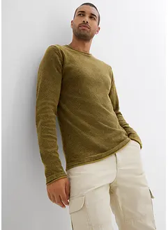 Trui in washed out look, slim fit, bonprix