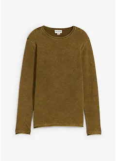 Trui in washed out look, slim fit, bonprix