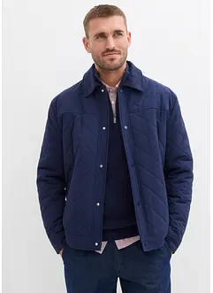 Gewatteerde jas met corduroy kraag, bonprix