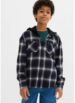 Flanellen longsleeve met capuchon, bonprix