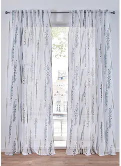 Transparant gordijn met gerecycled polyester (1 stuk), bonprix