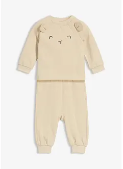 Sweater en broek met biologisch katoen (2-dlg. set), bonprix