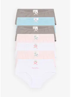 Hipster met biologisch katoen en satijnen strikje (set van 7), bonprix