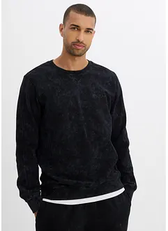 Sweater met gewassen look van puur biologisch katoen, bonprix