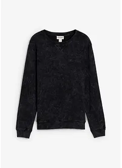 Sweater met gewassen look van puur biologisch katoen, bonprix