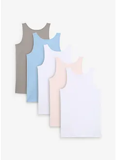 Hemd met zacht katoen en satijnen strik (set van 5), bonprix