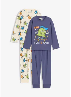Pyjama van biologisch katoen (4-dlg. set), bonprix