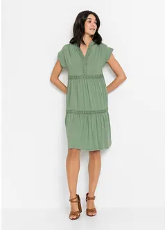 Tuniekjurk met kant van vloeiende viscose, bonprix