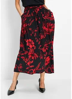 Maxirok van viscose met comfortband en strikkoordjes, bonprix