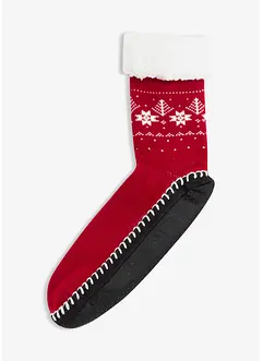 Huissokken met stroeve zool en teddy voering, bonprix