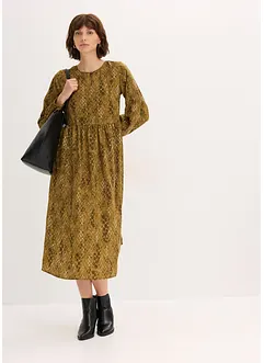 Midi jurk van soepelvallend satijn, bonprix