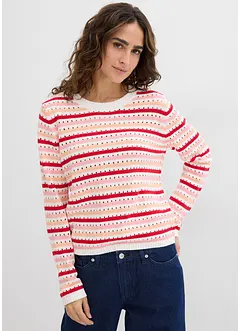Geribd shirt gestreept, bonprix
