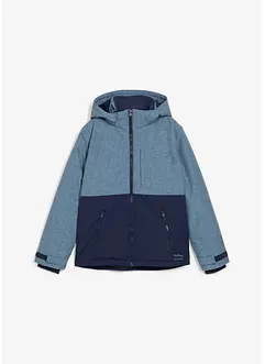 Gewatteerde winterjas in colourblocking met capuchon, bonprix