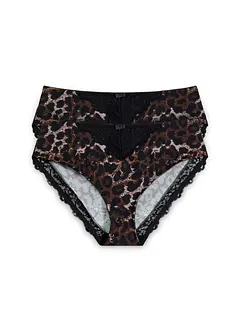 Maxislip van sierlijk kant (set van 2), bonprix