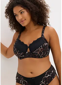 Beugel bh met gewatteerde bandjes en sierlijk kant, bonprix