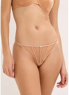 Tanga string van glanzend materiaal, bonprix
