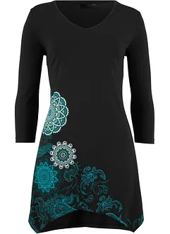 Lang, puntig toelopend shirt met V-hals, 3/4 mouw, bonprix